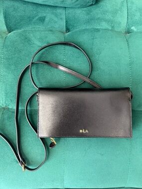 Lauren Ralph Lauren Newbury Kaelyn mini crossbody bag Leather Black